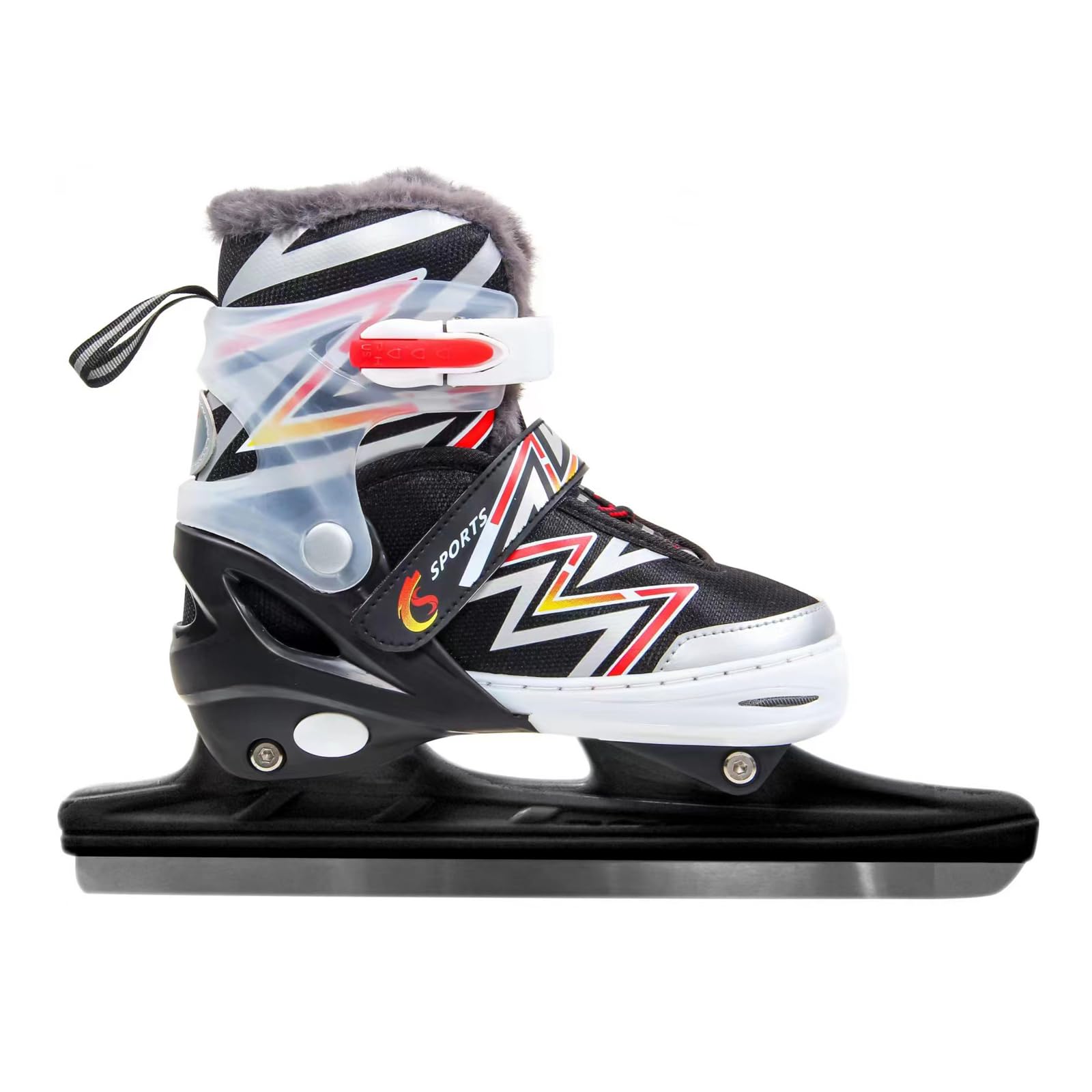 Patins à glace pour hommes et femmes débutants professionnels chauds taille réglable patins de patinage patins à billes patins de patinage de vitesse système de laçage rapide et boucle push-lock