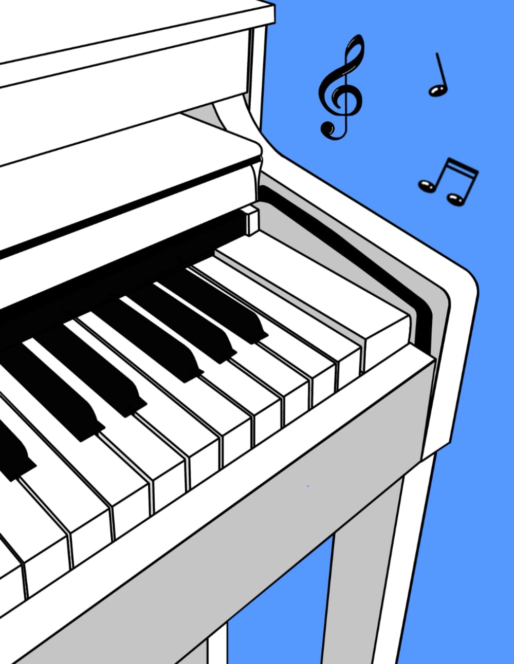 Music notebook: 8,5" x 11" | 100 pages