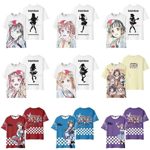 [TGHSJT] T�V���cBanG Dream Poppin'Party ���� �ˎR���� �s���J �L�� �R�� ���� �C���i�[�V���c �R�X�v���ߑ� 3D�v�����g �ɂݕ� �L�O�V���c �^���� ���핞 �ĕ� �ێ� �J�W���A�� �j�����p (XL,10) [���s�A��