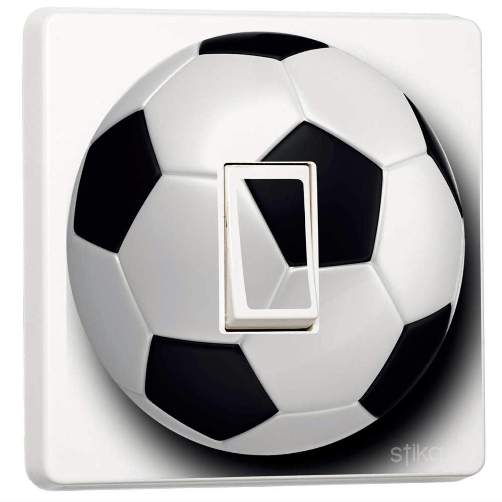 stika.co Football Design - Pretty Light switch decoration stickers - Flower, Animal, Nature, Sport Designs - Generic Single (Premium Laminated Vinyl)