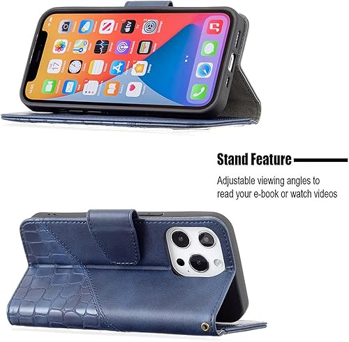 Miniatura 5 de Wallet Folio Case for XIAOMI REDMI K40 PRO, Premium PU Leather Slim Fit Cover for REDMI K40 PRO, 3 Card Slots, Steady Strong, Blue