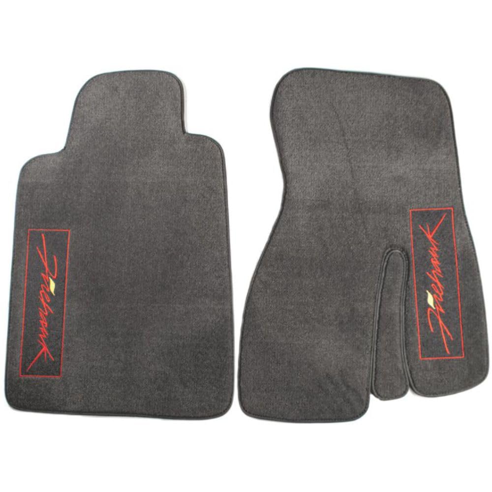 TIUBIDBA Firehawk Ebony Front Carpet Floor Mats Pair Left Right for Pontiac for Firebird 2000-2002 2pc 44000-FIREHAWK