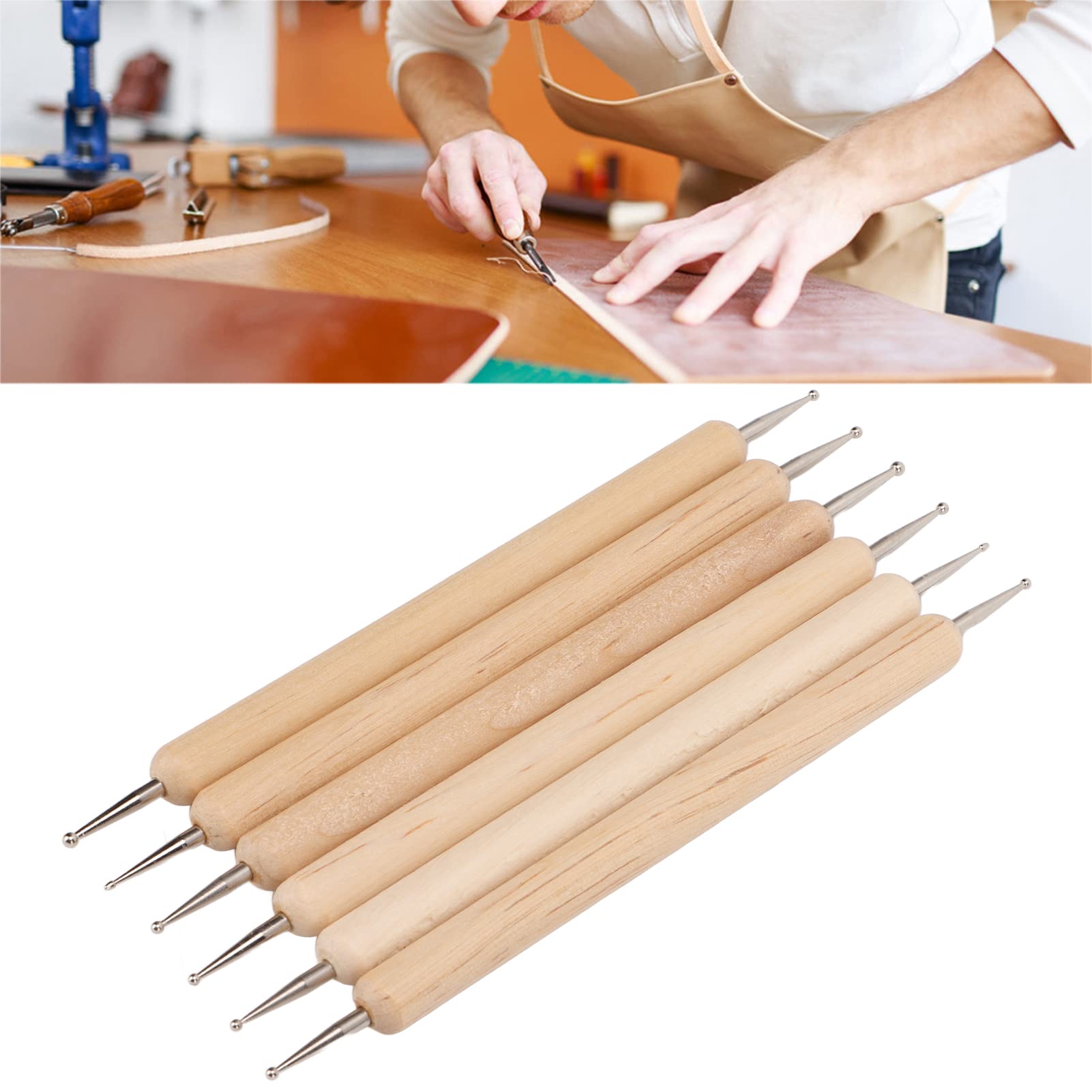 6 PCS Double End Tracing Dotting Tool for Painting Mandalas Scoring Stylus Mandala Dotting Tools, Embossing Stylus Set - Image 3