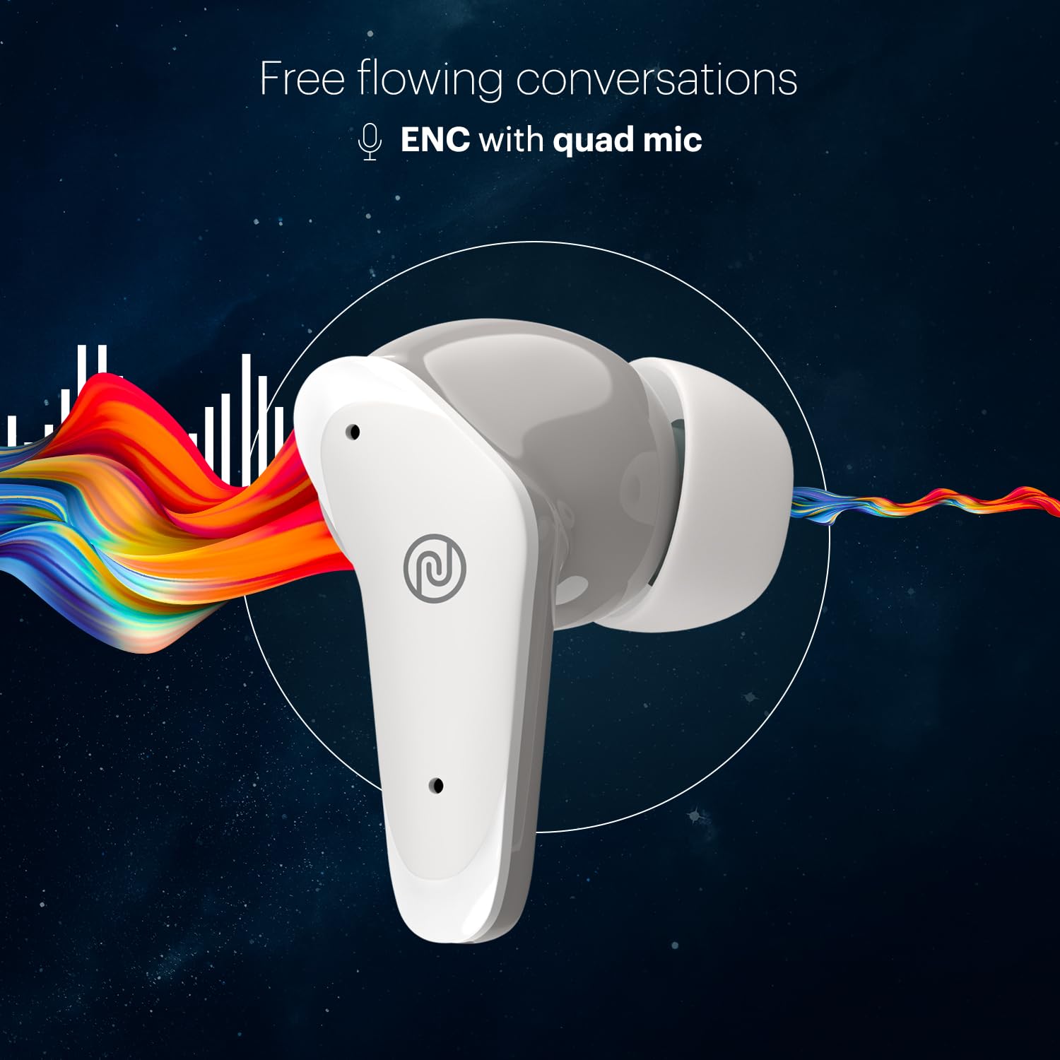 Noise Buds VS102 Plus Wireless Earbuds, Bluetooth Earbuds with 70H Playtime, Quad Mic ENC for Clear Calls, 11mm Drivers, Deep Bass, Instacharge, Bluetooth v5.3 (Calm White) — Amazon image 4