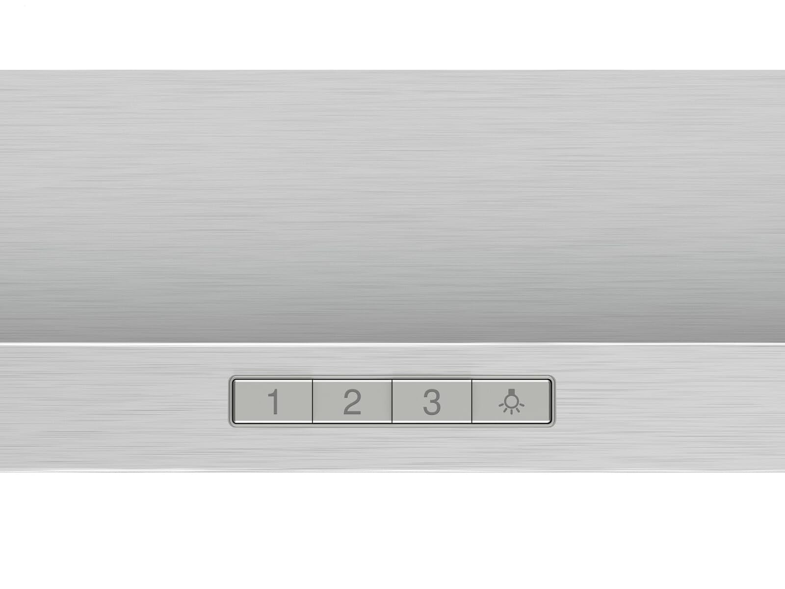 Bosch DWP96BC50 hotte 600 m³/h Monté au mur Acier inoxydable A - Hottes (600 m³/h, Conduit, A, A, C, 69 dB)