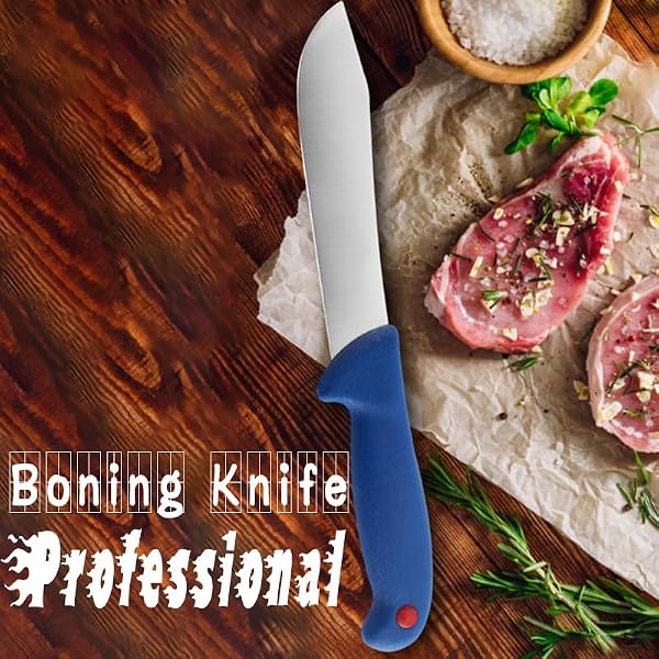 LIUZHANGYU Boning Knives Set, Flexible Curved Blade Processing Knife, Super Sharp Fillet Knife, German Stainless Steel Chef Knife W/Non-slip Softgrip for Kitchen Home Restaurant (Blue), AS SHOW by LIUZHANGYU - Used condition - Image 2