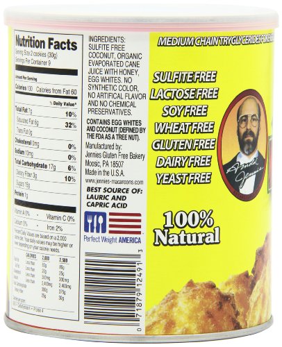 Jennie's Coconut Macaroons, Peanut And Gluten Free, 8-Ounce Canisters (Pack Of 6) #TOP6