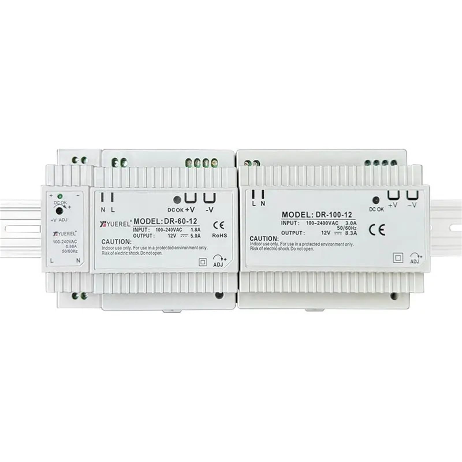 15 W 60 W 100 W zasilacz impulsowy 5V12V15V24V montaż na szynie DIN transformator (DR-60-24 V 2,5 A)
