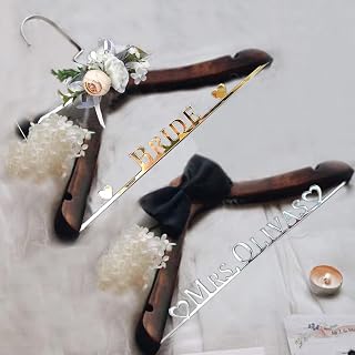 2 Pack Wedding Hanger Gift Bride Groom Bridal Hanger with Tags for Wedding Dress,lady hanger, custom hanger, honor maid, bridesmaid, doctor, doctor graduation dress hanger