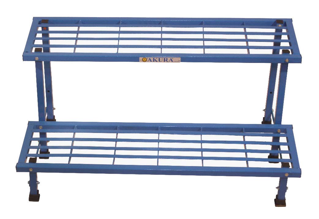 AKURA 2 Step Gardening Stand - Blue Steel -2