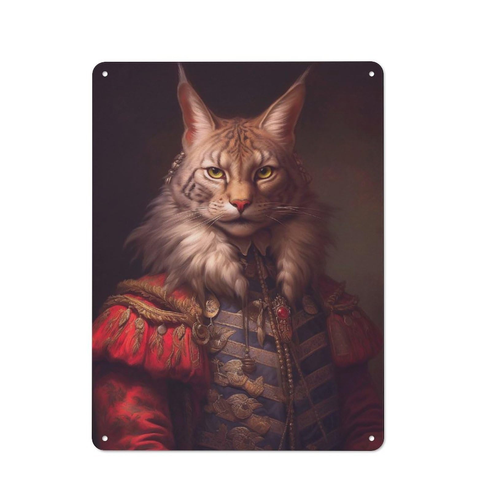 Junmoney Lynx Poster Tin Wall Plaque 40X30cm With For Studio Or Craft Room, Suited To Craft Room Decorators