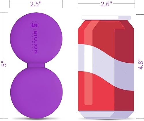 Miniatura 5 de 5BILLION FITNESS Bola de masaje de maní, doble bola de lacrosse y pelota de masaje de movilidad para terapia física, herramienta de masaje de tejido