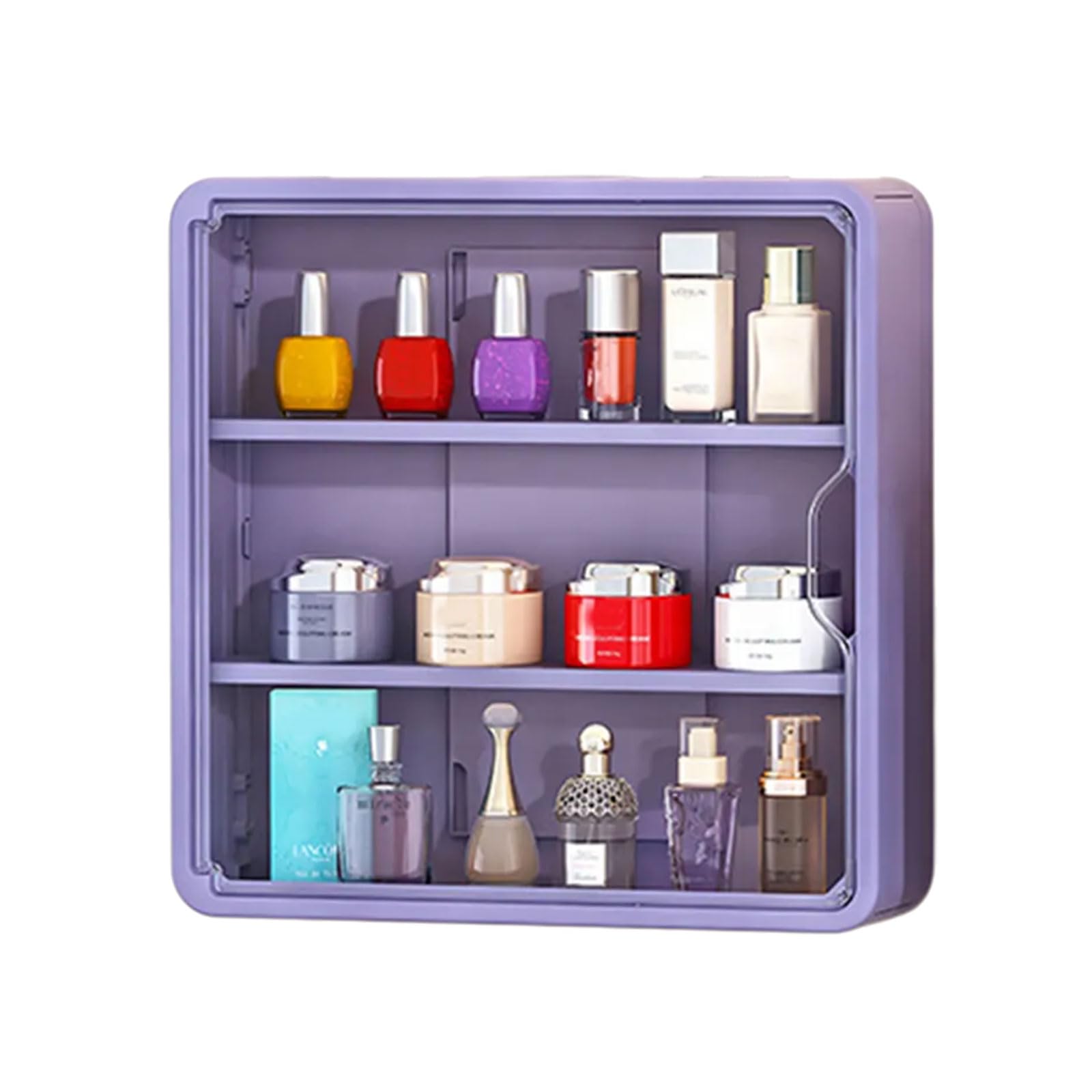 Tsophreniq PP PET Wall Mount Storage Box Multi Tiers Organiser for Cosmetics Books Toy Home Decoration Hanging Rack Cosmetic Wall Storage Organiser
