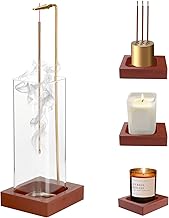 Walnut Incense Holder, Inverted Incense Burner for Yoga Spa, Meditation, Home Office Decoration