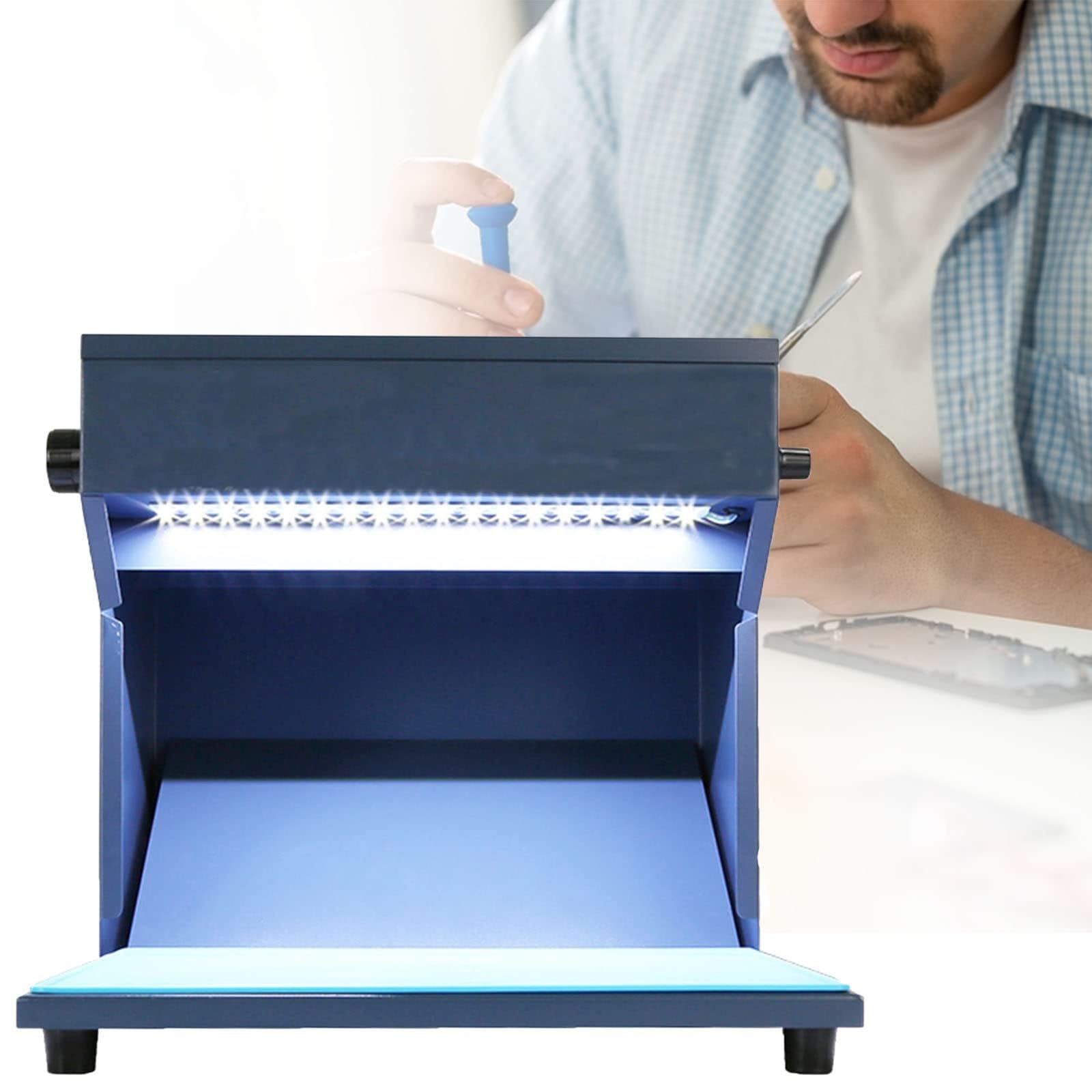 Laminar Flow Hood, staubfreier Raum-Arbeitstisch, tragbar, Mini-Bank, Arbeitsplatz, 2 Modi, LED-Arbeitsscheinwerfer