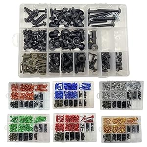210Pcs Motorcycle Fairing Bolt Kit, Aluminum Alloy M5 M6 Screws Fasteners Universal Colorful Fairing Bolts Nut Clips Kit For Hd Kawasak Suzuki Ducati Yama Ha Bw Gsxr 1 613vhug hhl. sl500 . ss300