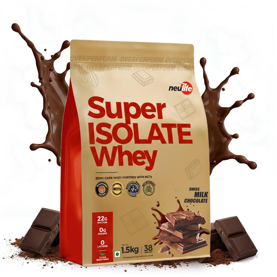 Neulife Super Isolate Whey Protein 450 g | Max Absorption Protein Shake with Patented Ketofuel MCTs | Mango Lassi with Real Fruit — Amazon image 11