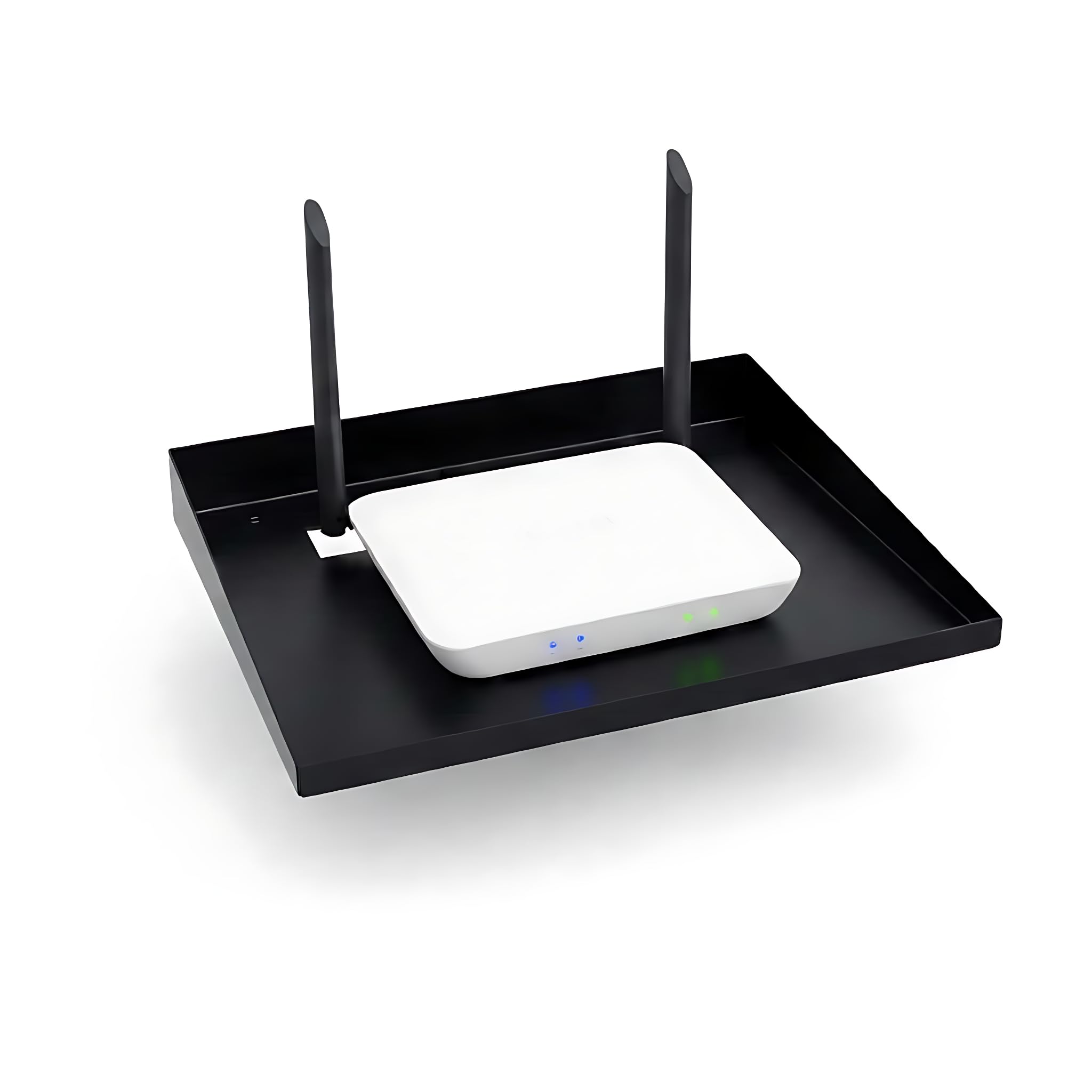 SONRET Setup Box Stand, WiFi Wall Mount Stand, Modem Stand – Strong & Durable Metal Single Shelf Wall Mount As Set Top Box Stand, Speakers, WiFi Box and Projector – 12" x10", Black-image-29