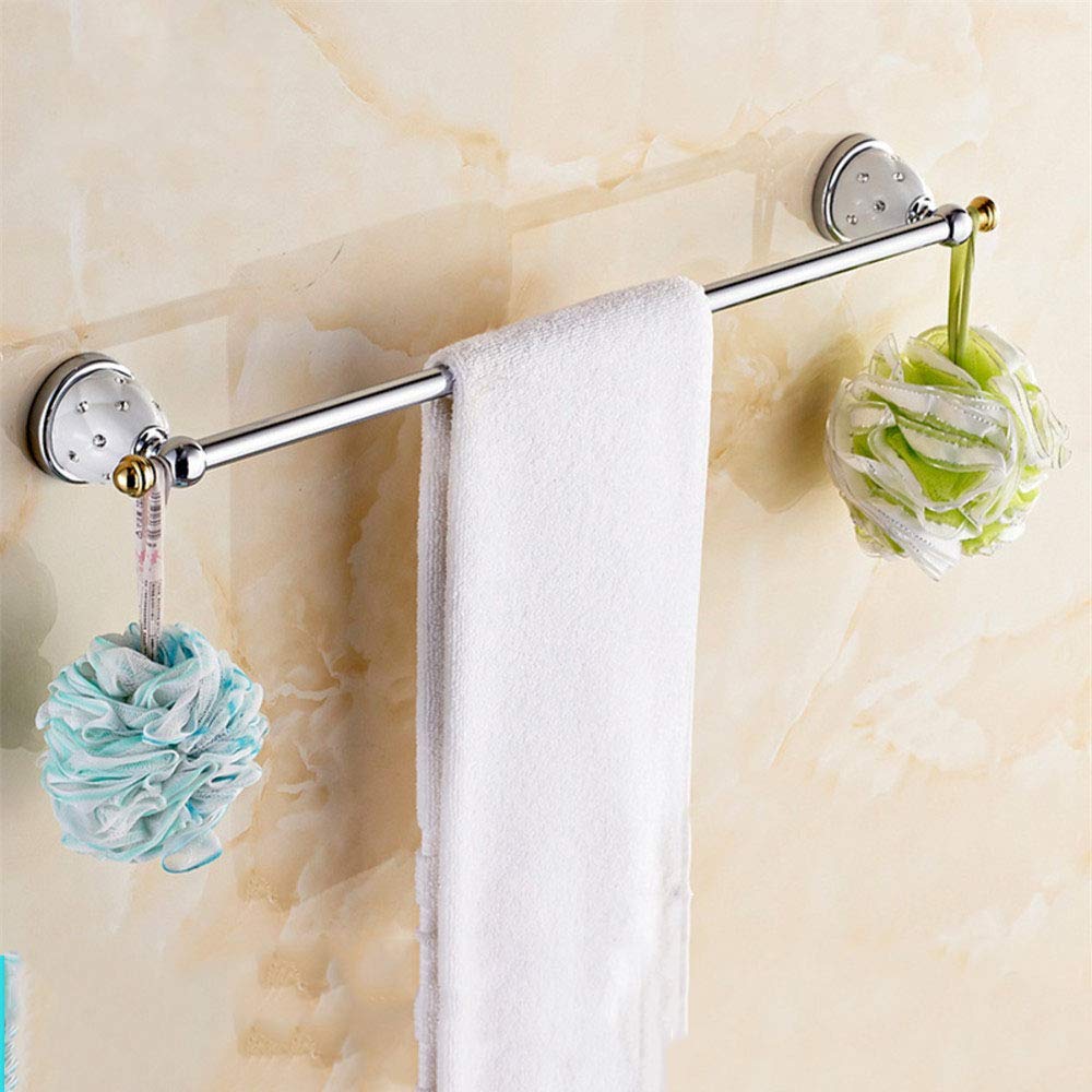 Porte-serviettes en acier inoxydable doré CHEWYNP de 50cm pour une salle de bain moderne