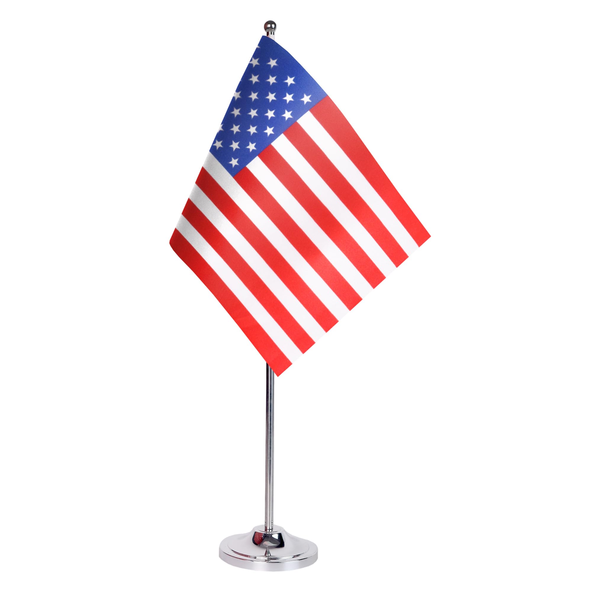 AZ FLAG Bandiera Da Tavolo Stati Uniti 22x15cm Raso - Piccola Bandierina Americana USA