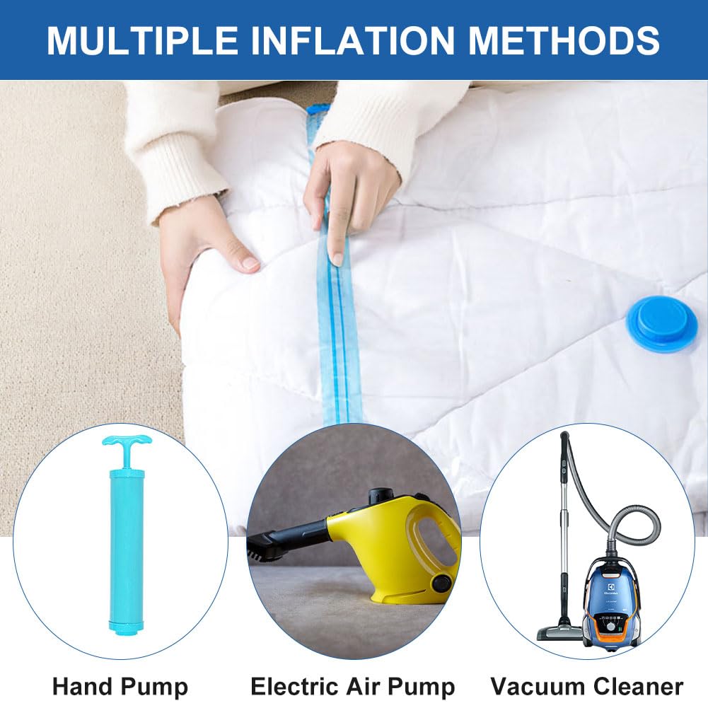 Vacuümzakken, set van 12, voor kleding, herbruikbare vacuümzakken, opbergzakken voor dekbedden, beddengoed, kussens, reisvacuüm (60 x 40 cm