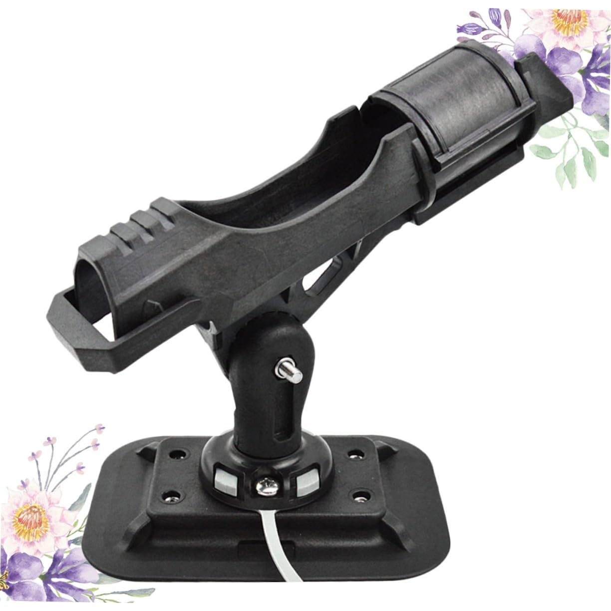 KOMBIUDA Supporto Accessorio a Gradi e Pesca in Canna per 360 Rotante da Nylon Leggero Portatile Essenziale per Kayak e Barche