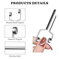 Vista 3 de Imán de uñas de ojo de gato 3 en 1 en forma de Y, doble cabeza, magnético, ojo de gato, esmalte de gel multifuncional, herramientas de diseño