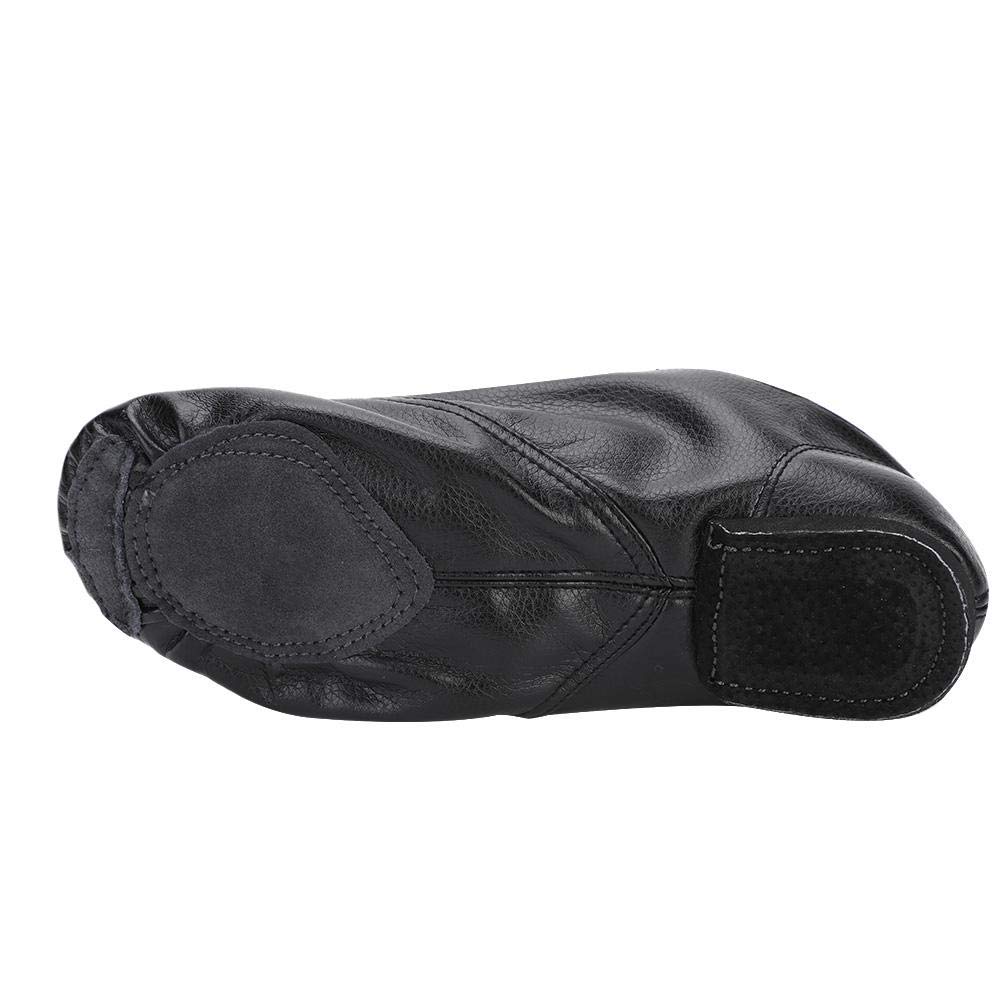 Chaussures de Danse Jazz, Chaussures de Jazz PU de Haute qualité, Chaussures de Sport à Enfiler élastiques pour Enfants Adultes