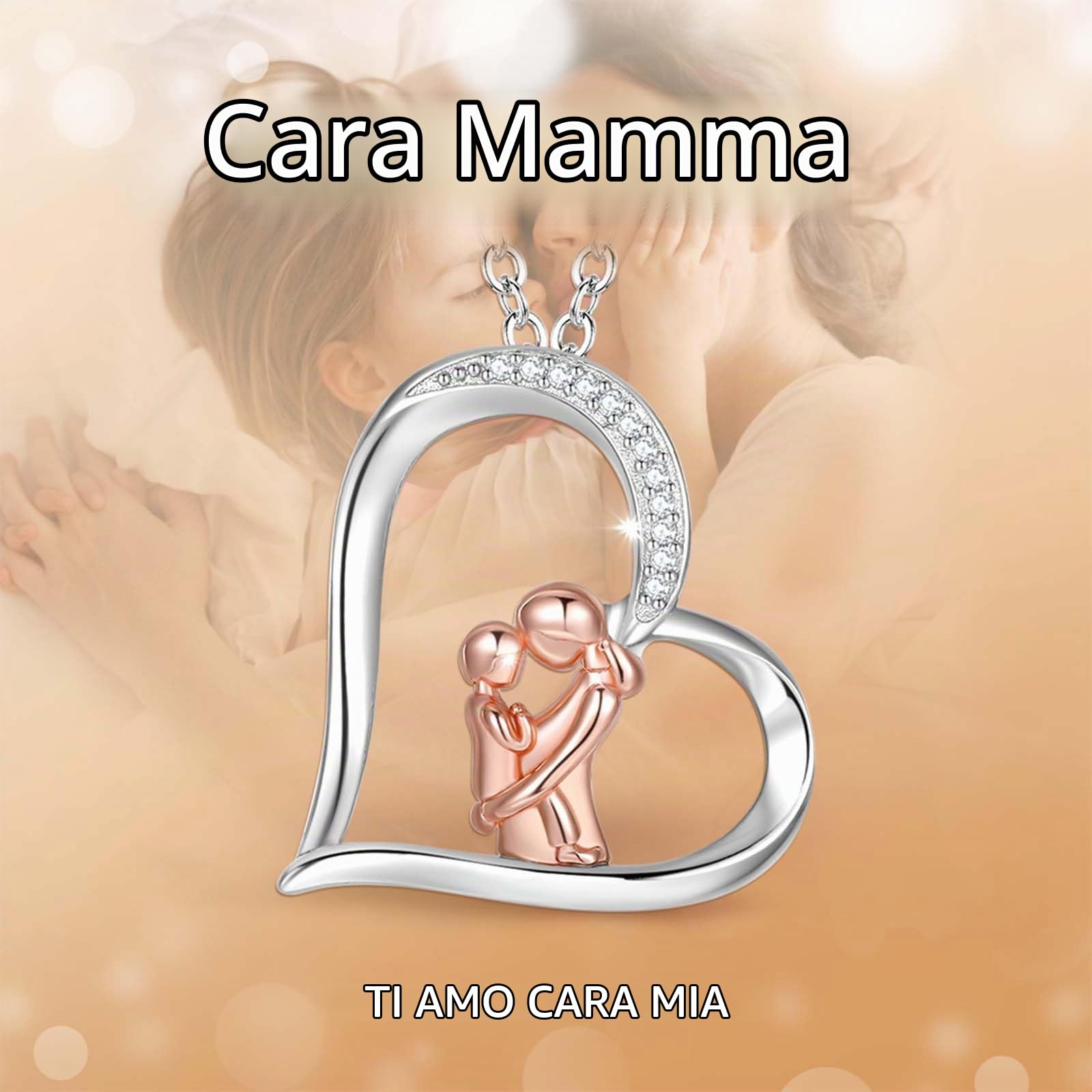 INFUSEU Regalo Mamma Collana, Mamma E Figlia Cuore Gioielli L'albero della vita Ciondolo Chiama Regalo Per La Festa Della Mammas