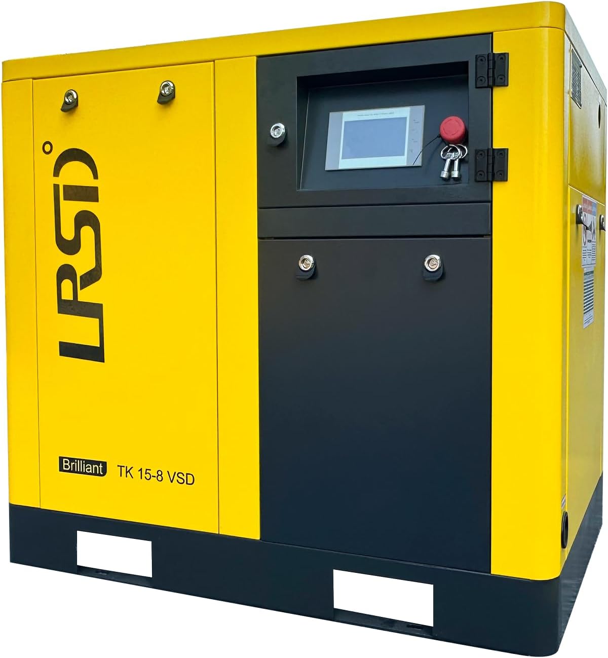20HP Industrial Rotary Screw Air Compressor & 460V/60Hz/3Phase Variable Speed Frequency Screw Air Compressor & 80.16CFM/125PSI for Small Machining and Fabrication Workshops, Automotive Industry