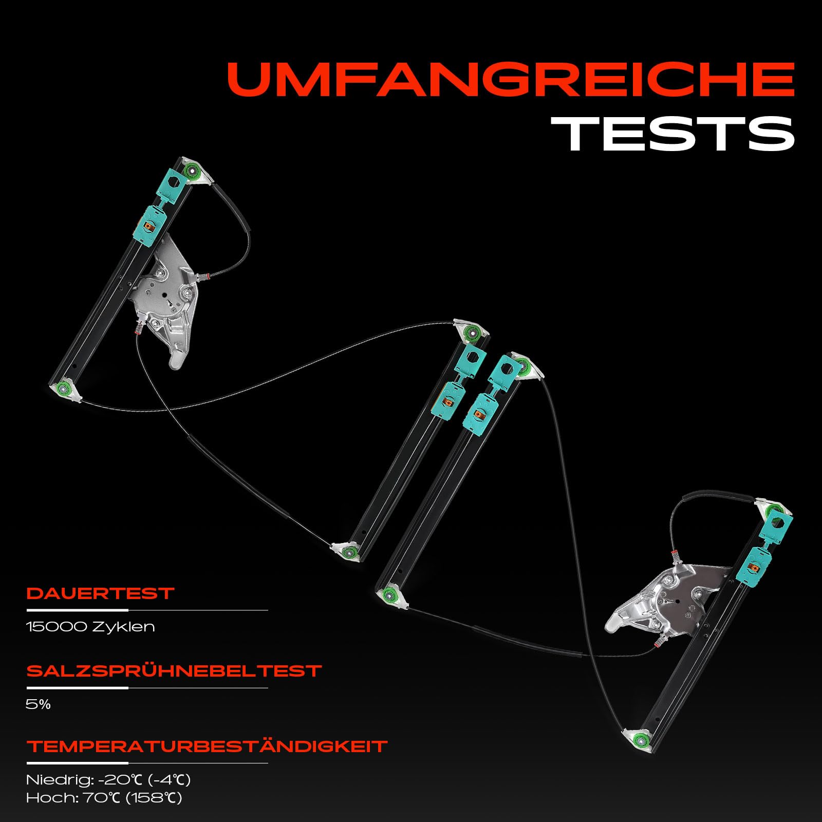 Frankberg 2x Fensterheber Vorne Links Rechts Kompatibel mit A6 4B, C5 A6 Avant 4B, C5 Allroad 4BH, C5 Limousine Kombi 1997-2005 4B0837461
