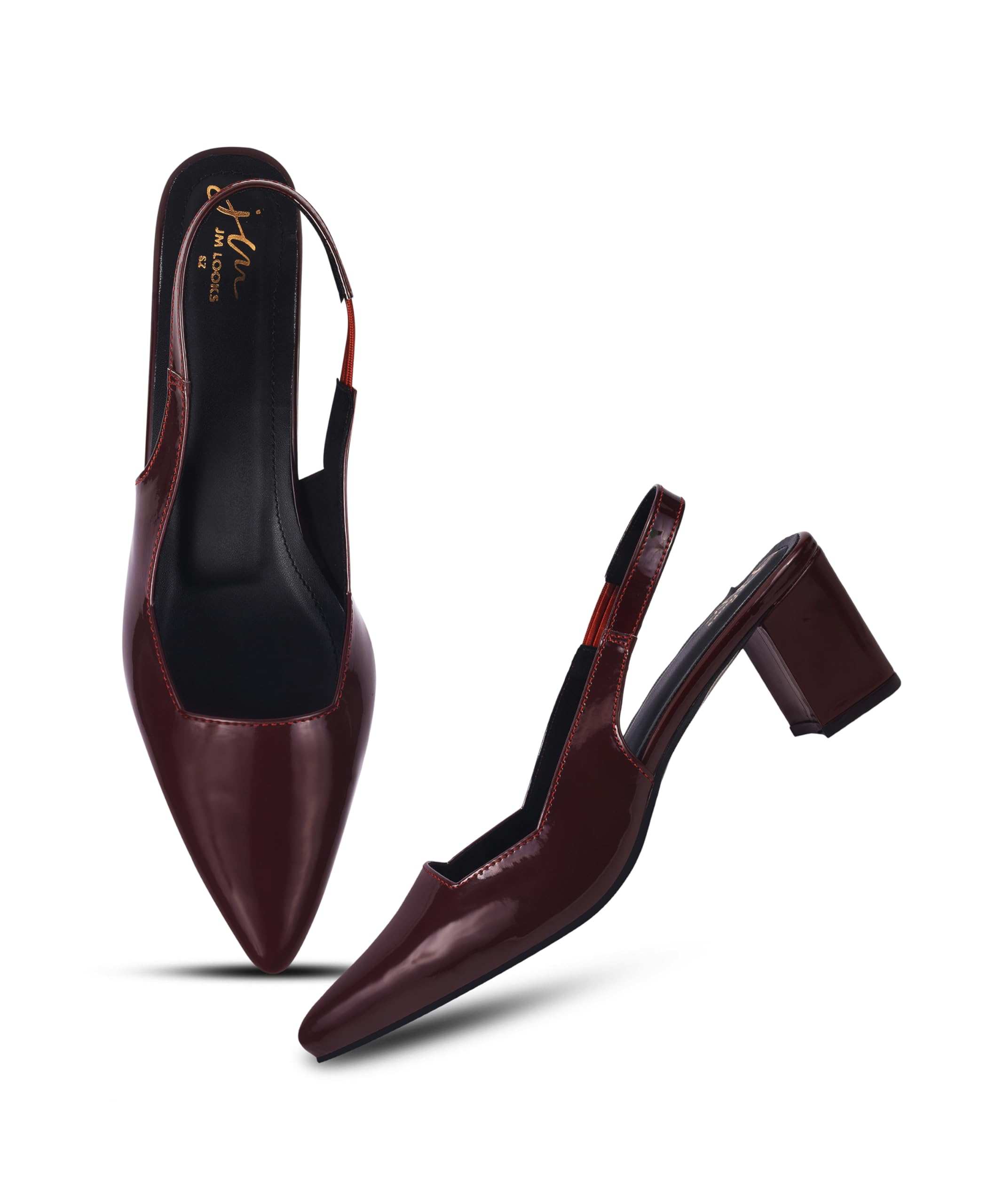 Women’s Block Heel Slingback Pumps | Pointed Toe Slip-On Dress Sandals-image-29