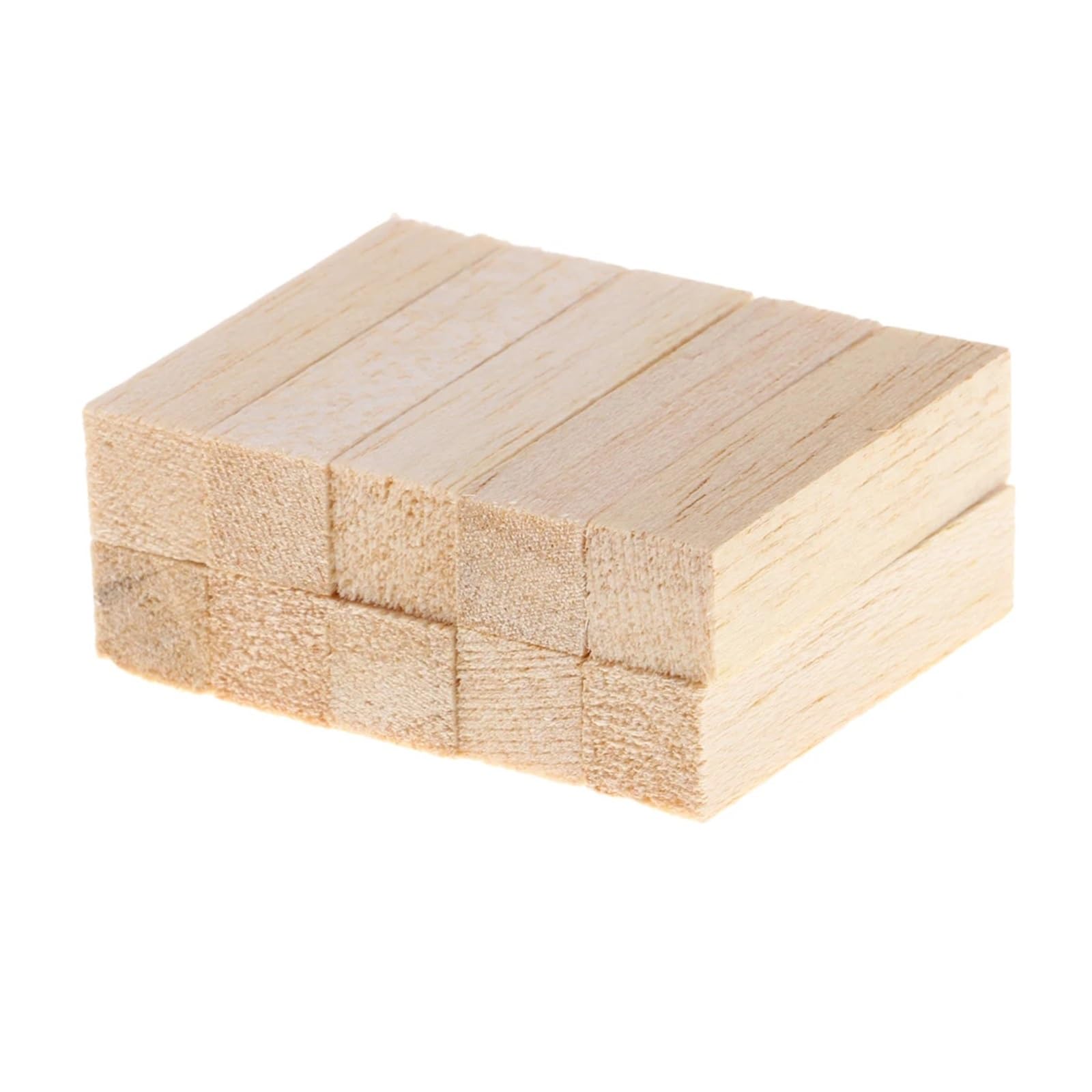 Kit de 10 bloques tallado madera tilo premium 50/80 mm, bloque cuadrado balsa, varilla espiga for carpintería sin terminar(50mm)