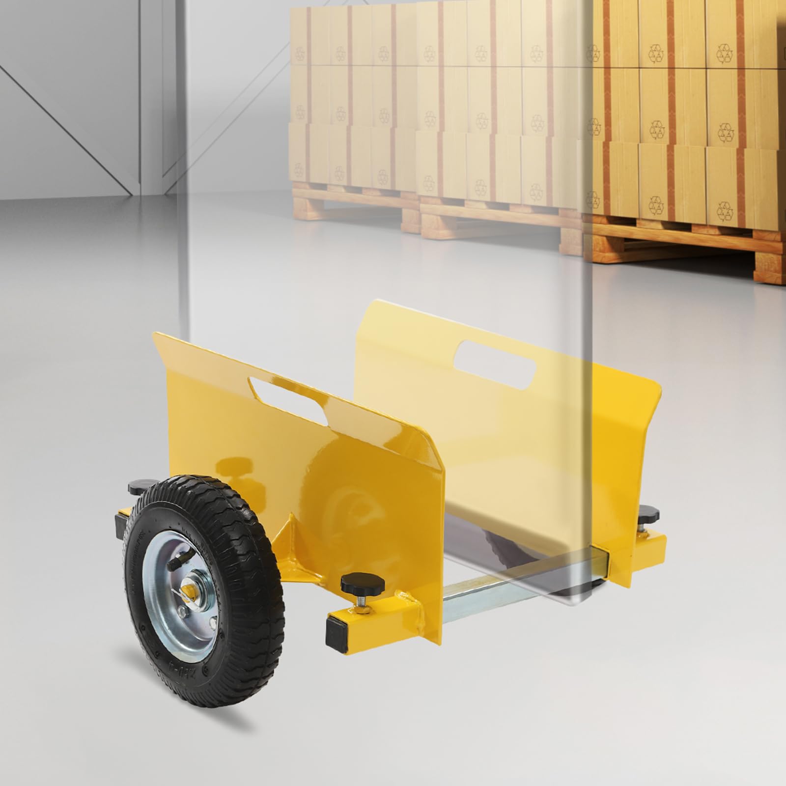 Plattenwagen, Transportwagen & Klemmwagen mit 8 Zoll Luftreifen – 300 kg Tragkraft, verstellbare Klemmbacken (0-23 cm), rutschfeste Polster – für Baustelle, Lager & Werkstatt