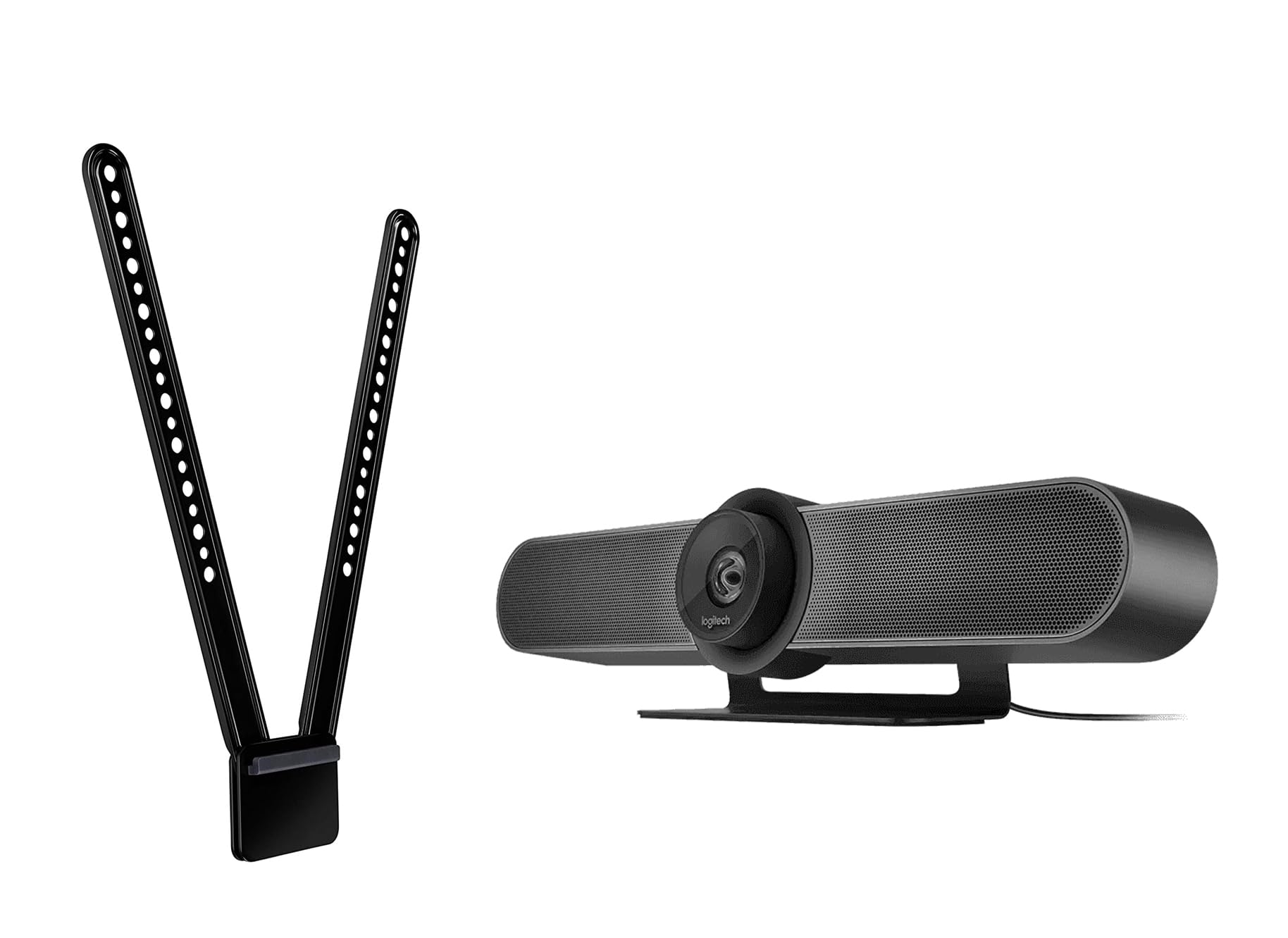 Logitech MeetUp Telecamera PTZ UltraHD 4K per sale conferenze con supporto TV (fino a 55") - Zoom 5x, microfoni Tri-Array, altoparlante, telecomando, RightSight, RightSound, Bluetooth, Plug & Play