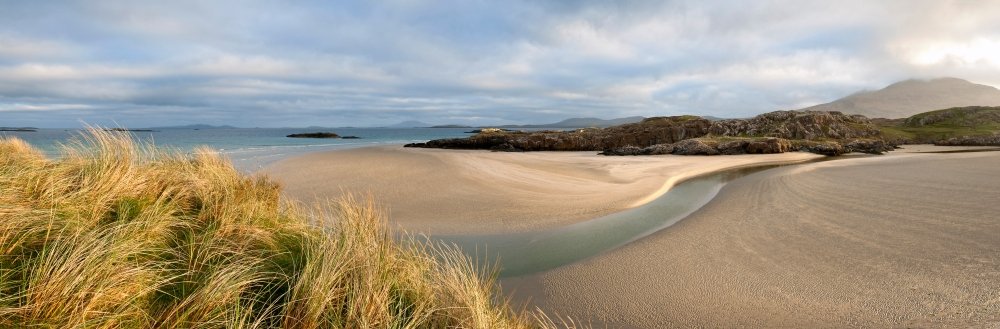 Clouds over a beach, Lettergesh, Connemara, County Galway, Ireland Poster Print (27 x 9)