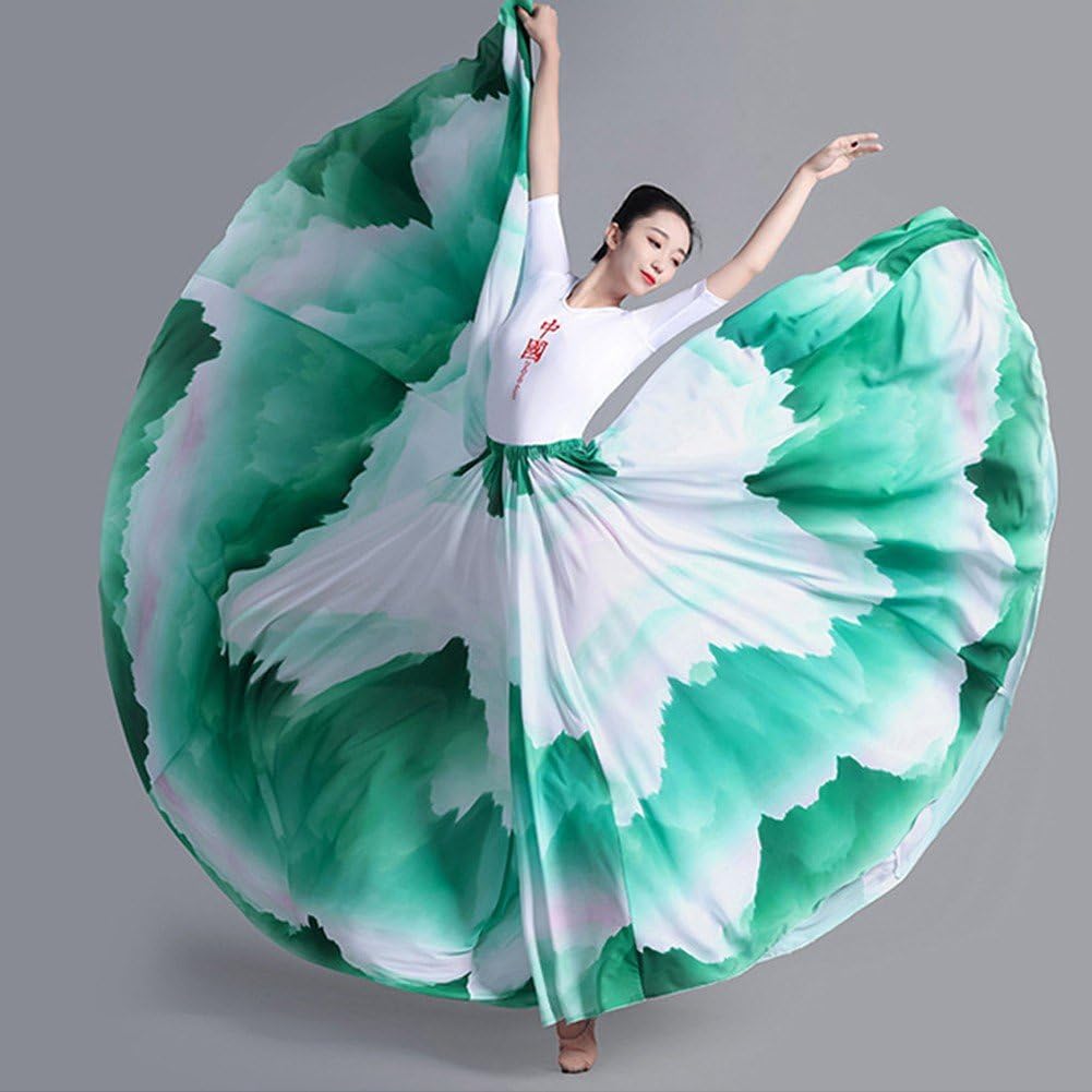 Falda De Baile De 720 Grados, Estilo Antiguo, De Gasa con Vuelo Grande, Larga, para Ballet, Clásica, Flamenca Y Española, para Salón De Baile.