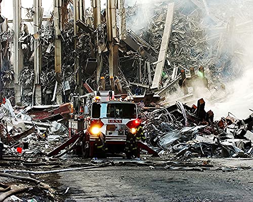 9/11 FDNY Fire Engine at WTC Ground Zero 11x14 Photograph Photo Print