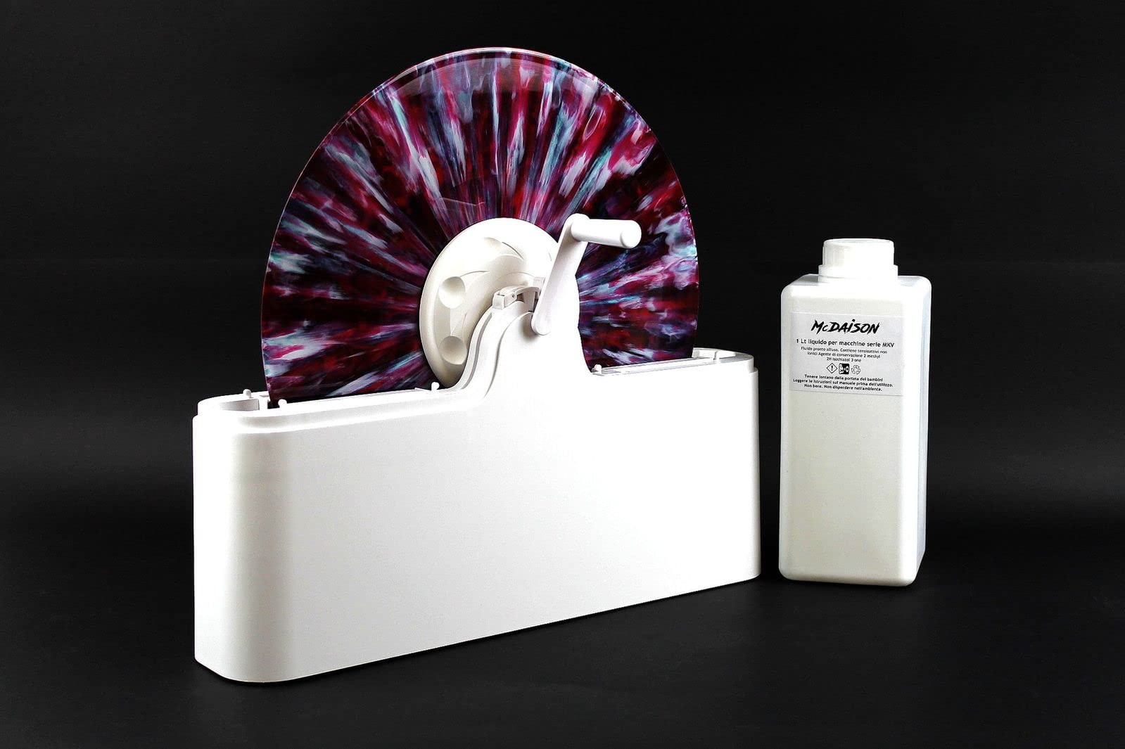 MKV 2 macchina lava dischi in vinile LP 33 45 giri 10" 12" MIX + liquido lavaggio per 50-60 LP e predisposizione per DIVENTARE MOTORIZZATA