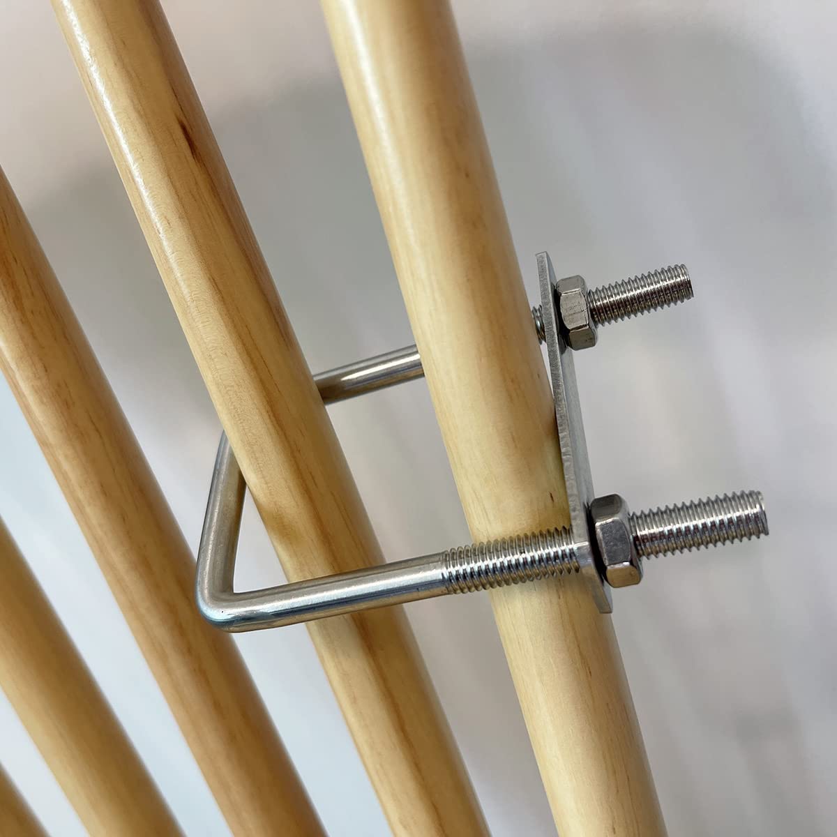 4 Pcs Boulons en U Carrés Acier Inoxydable 304 M8 100x60mm Carré en U Tube avec écrous, plaque de cadre pour Fixation des Tuyaus ou comme Accessoires de Bateau ou de Yacht pour Corde de Boulon