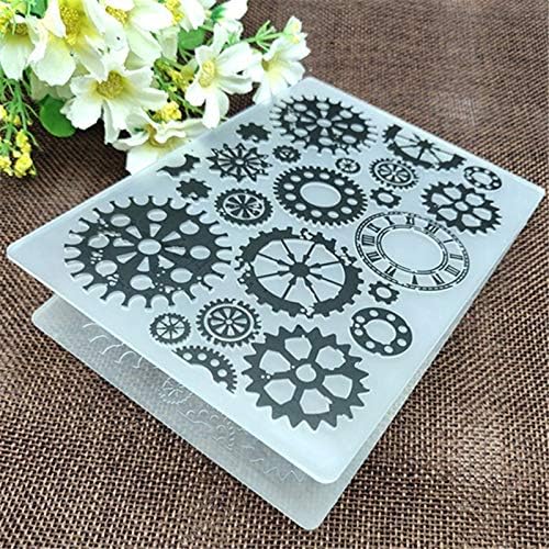 Gear Print DIY Plastic Embossing Folders for DIY Scrapbooking Paper Craft. Card Making Decoration Supplies