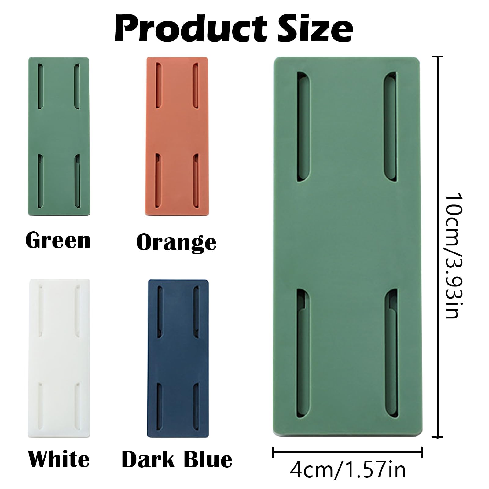 LIOUCBD 4 Pcs Power Strip Wall Mount, Self-Adhesive Punch-Free Socket Holder, Desktop Plug-in Socket Fixer for Kitchen Home Office Table Wall Cable Management Surge Protector (4 Colors)