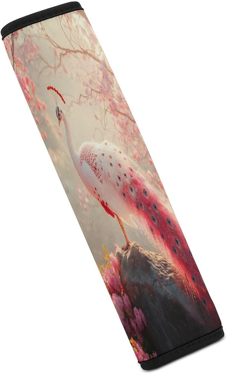 Peacock Cherry Flower Tree Car Seat Strap Covers Soft Seat Strap Shoulder Pads Seatbelt Covers for All Car Seats 2PCS