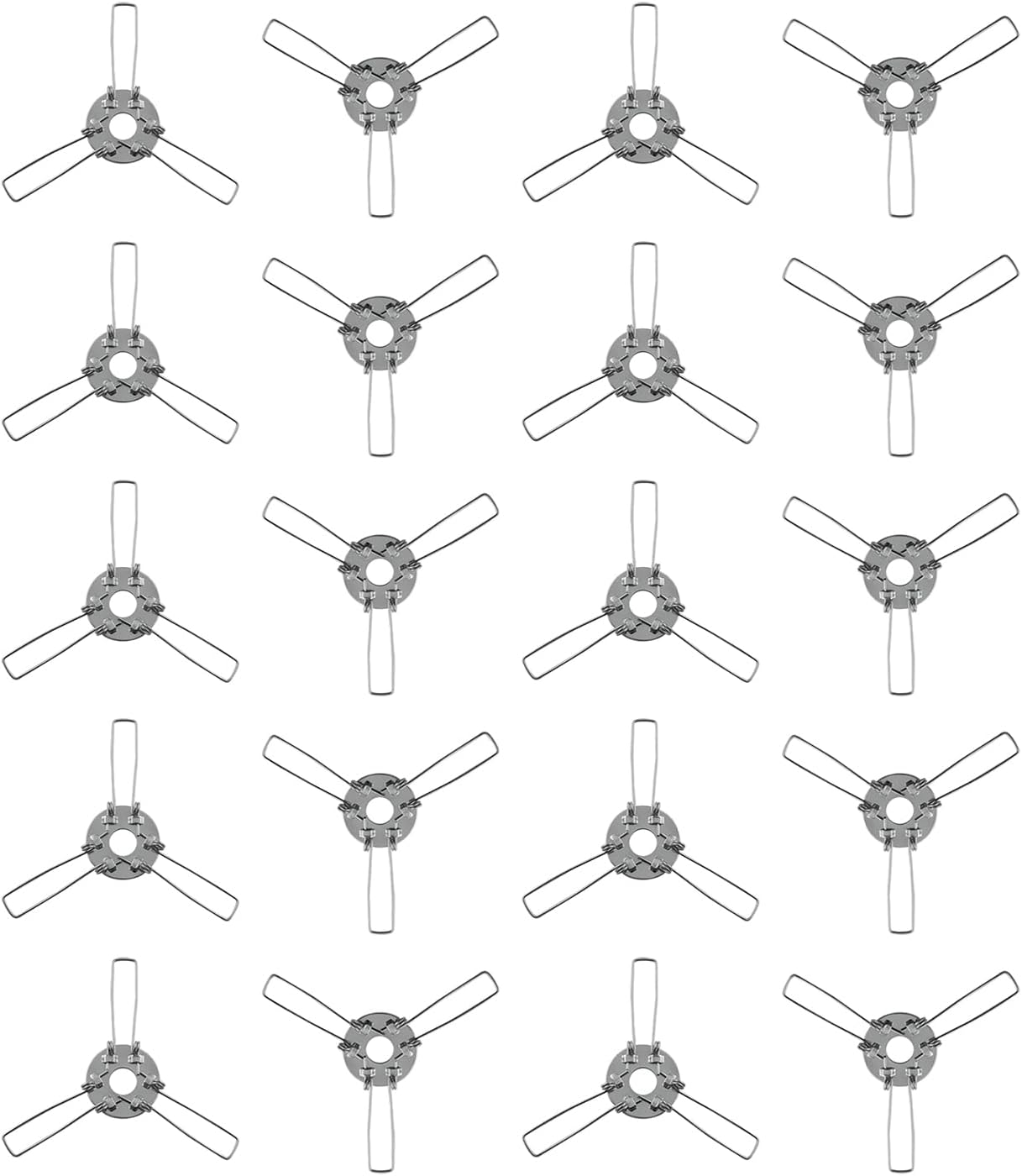 JianLing 20PCS 3 Fork Lampshade Spring Clip 100mm Clip On Adapter for Lamp Base DIY Lighting Accessories Clamp Type Fixing Suitable for Lamps and Light Fixtures