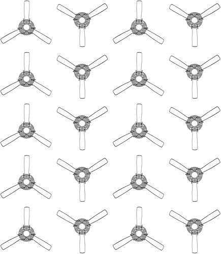 20 Uds 3 Tenedor Pantalla Clip de resorte 3.937 in Clip en Adaptador para Base de Lámpara DIY Accesorios de Iluminación Tipo Abrazadera Fijación