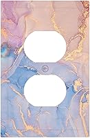 Vista 211 de Cubiertas de salida iridiscentes abstractas coloridas nubes dúplex de 1 cuadrilla, placa de cubierta de interruptor de luz arco iris, placas