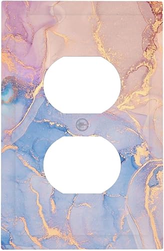 Miniatura 211 de Cubiertas de salida iridiscentes abstractas coloridas nubes dúplex de 1 cuadrilla, placa de cubierta de interruptor de luz arco iris, placas