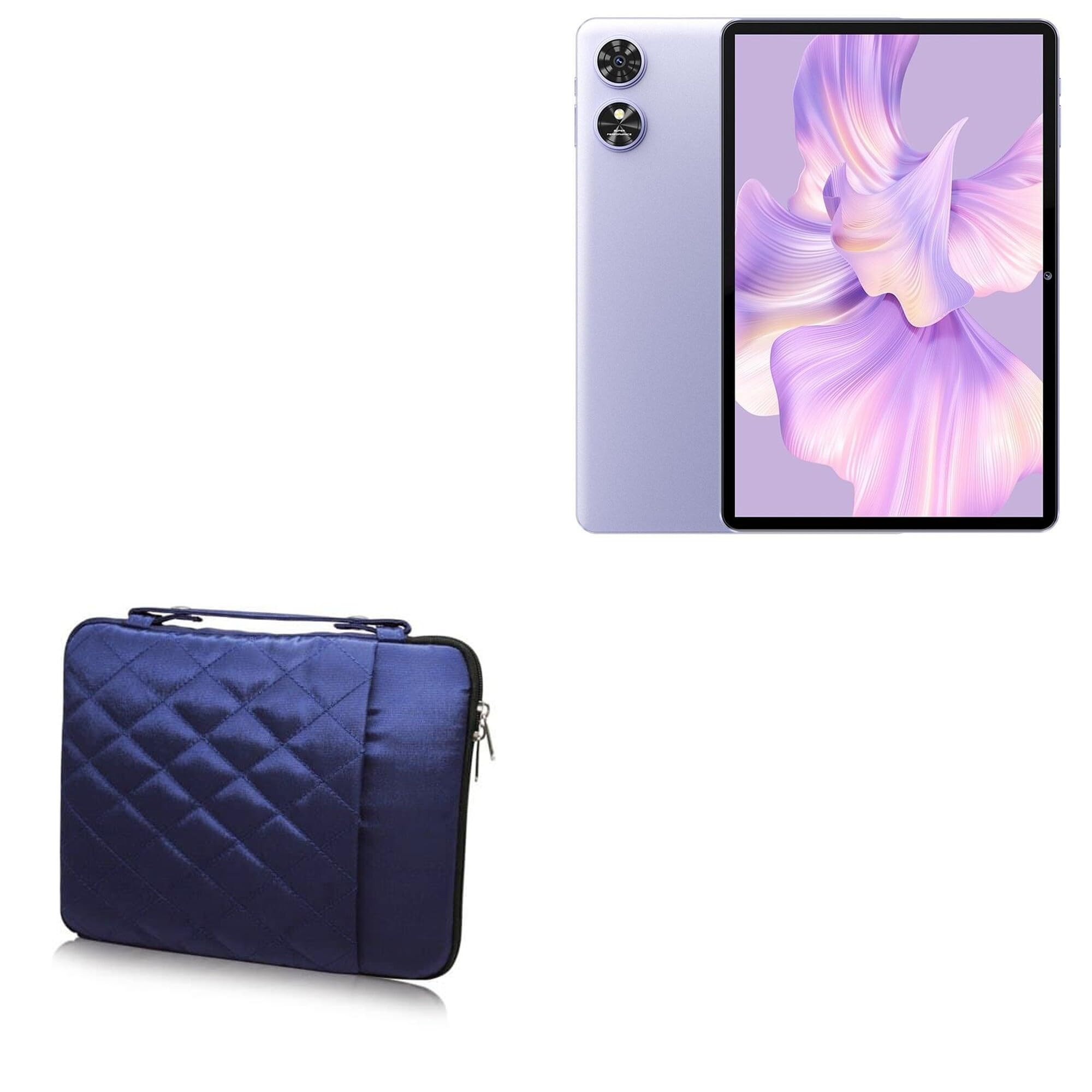 BoxWave Case Compatible with Oukitel OT6 - Quilted Carrying Bag, Soft Synthetic Leather Cover w/Diamond Design - Navy