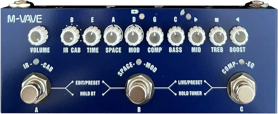 Pedal de efeito combinado de baixo multifuncional portátil CUBE BABY com reprodução de música sem fio, gravação de telefone, função de interface de áudio