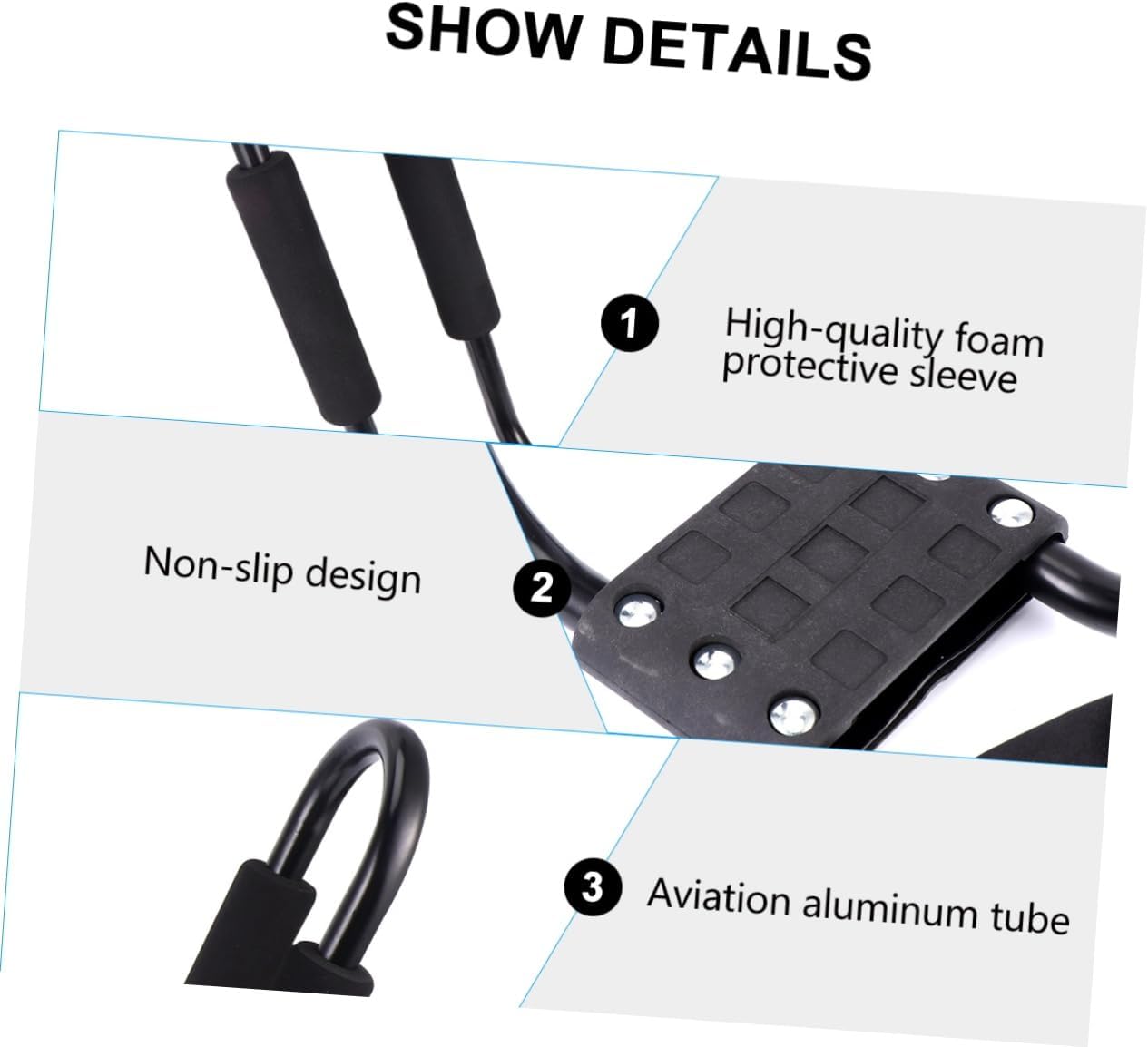 2pcs Shaped Kayak Roof Rack and Easy Installation for Car SUV Truck Canoe Carrier Secure Fixing for Safe Transport